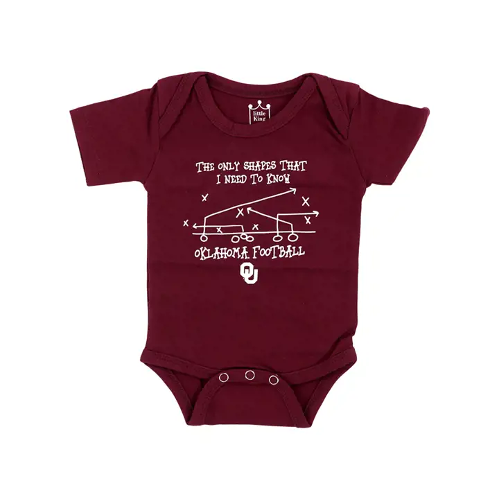 Barboteuse bébé Oklahoma Sooners NCAA Xs & Os cramoisie