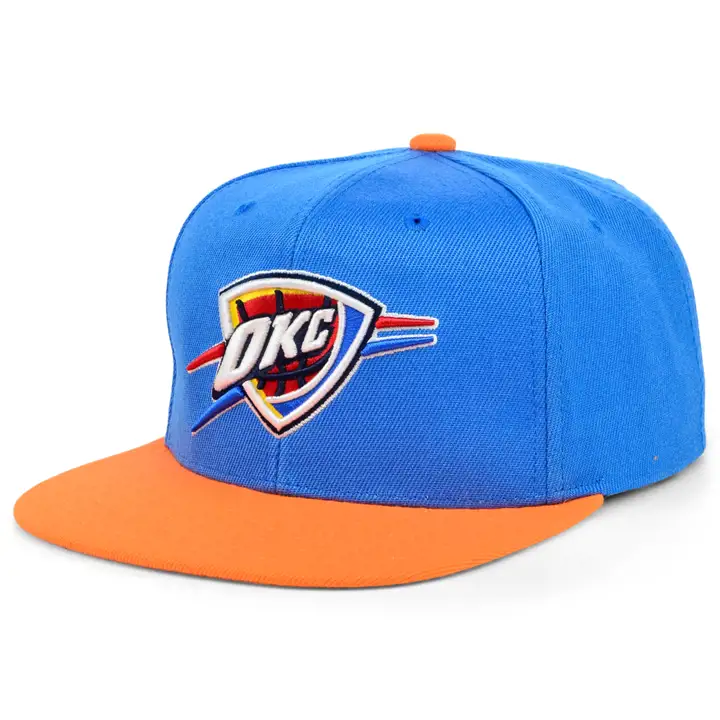 Casquette ajustée basique NBA Oklahoma City Thunder BLEU/ORG/GRI