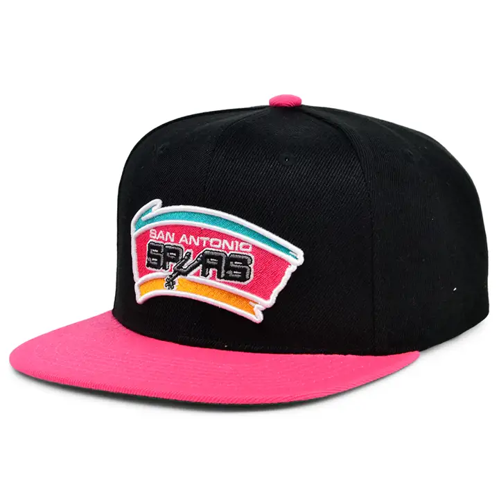 Casquette de baseball San Antonio Spurs NBA MN Basic Snapback HWC Noir/Rose/Vert
