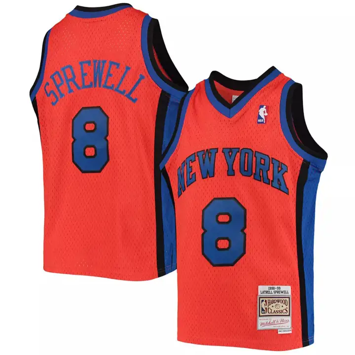 NEW YORK KNICKS Maillot Swingman Latrell Sprewell NOIR