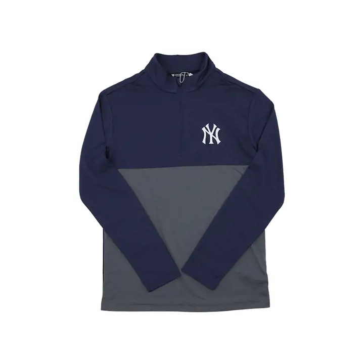 Polo zippé 1/4 MLB New York Yankees Pursue Marine/Charbon