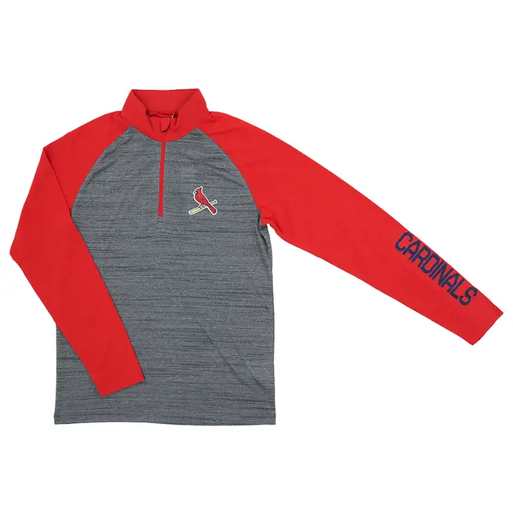 St. Louis Cardinals MLB The Vandal Zip 1/4 gris/rouge