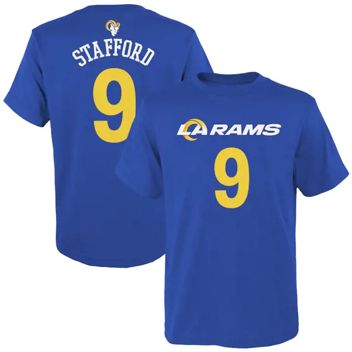 T-shirt joueur Los Angeles Rams NFL Enfant Mainliner Matt Stafford