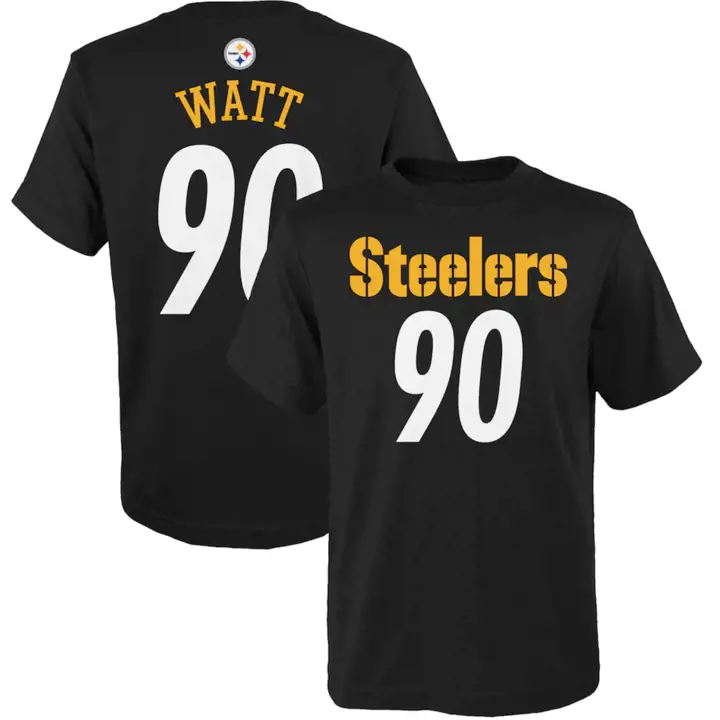 Pittsburgh Steelers NFL Tee Enfant Joueur Principal TJ Watt bl