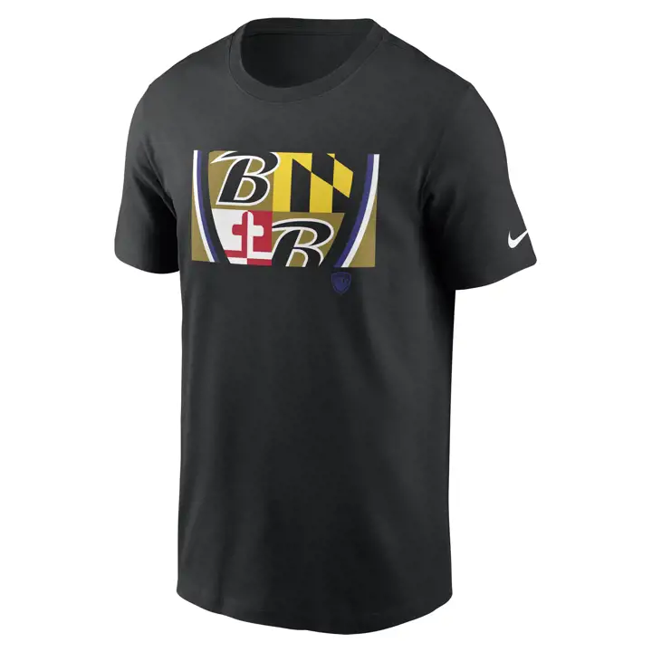 T-SHIRT BALTIMORE RAVENS NFL HOMETOWN 21 DRAPEAU noir