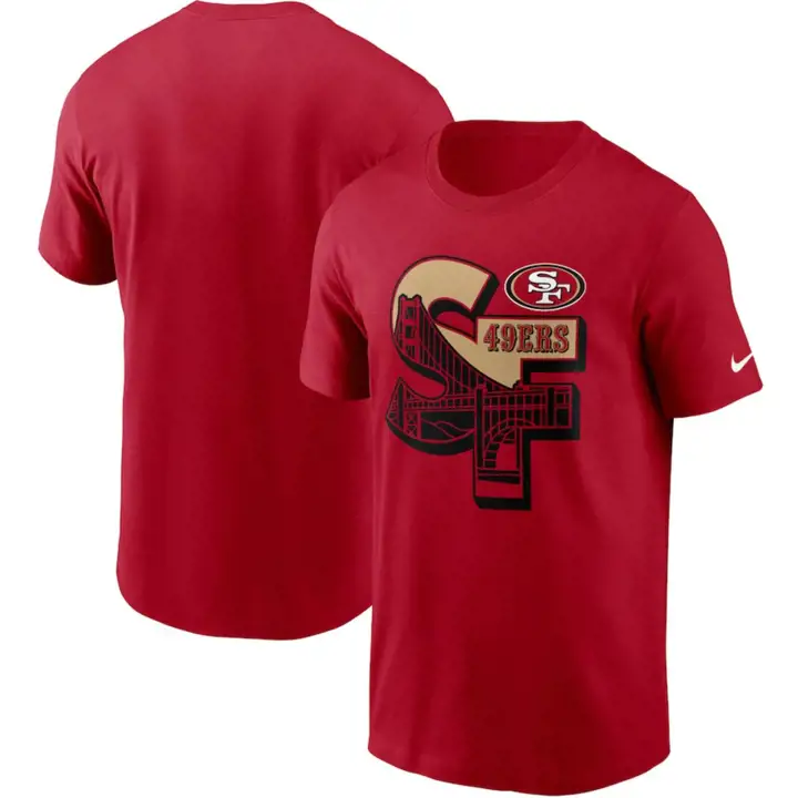 SAN FRANCISCO 49ERS NFL T-SHIRT DOMICILE 21 BAY AREA Rouge