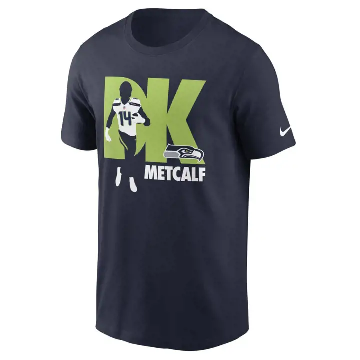 T-SHIRT DOMICILE SEATTLE SEAHAWKS NFL 21 14 DK Metcalf Bleu Marine