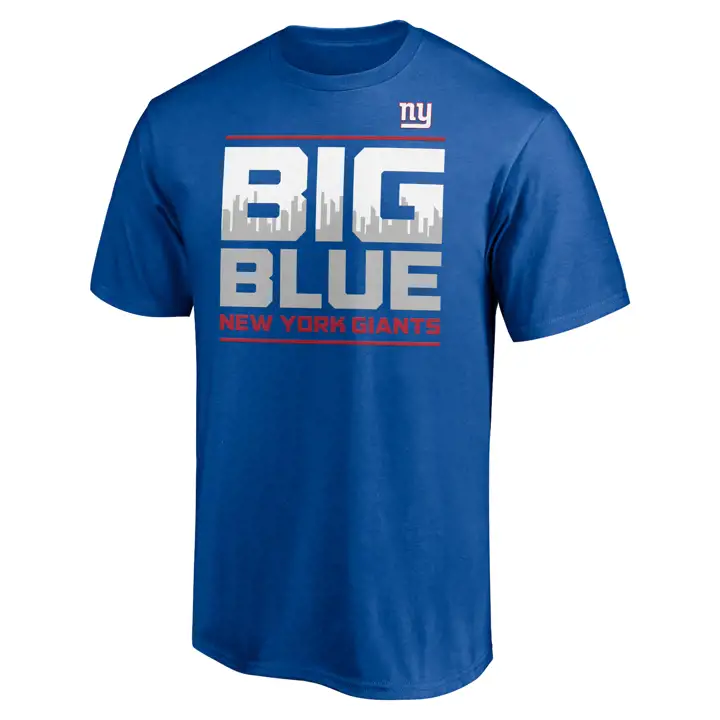 T-SHIRT VILLE D'ORIGINE NFL NEW YORK GIANTS 21 Big Blue rbl