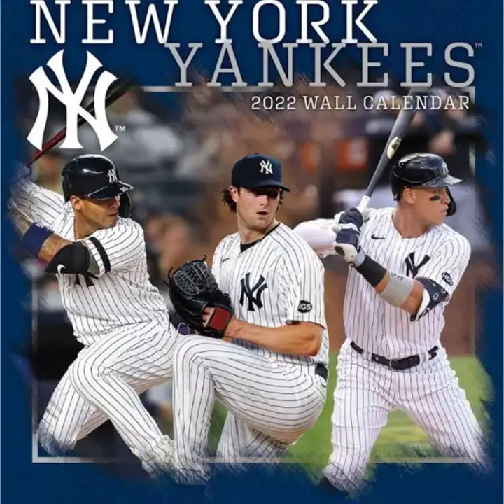 Calendrier mural 2022 New York Yankees 12x12 po