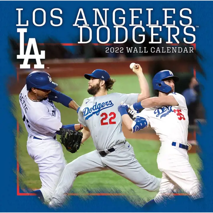 Calendrier mural Los Angeles Dodgers 2022 30x30 cm