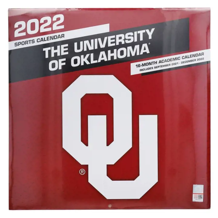 Calendrier mural Oklahoma Sooners 2022 30x30 cm