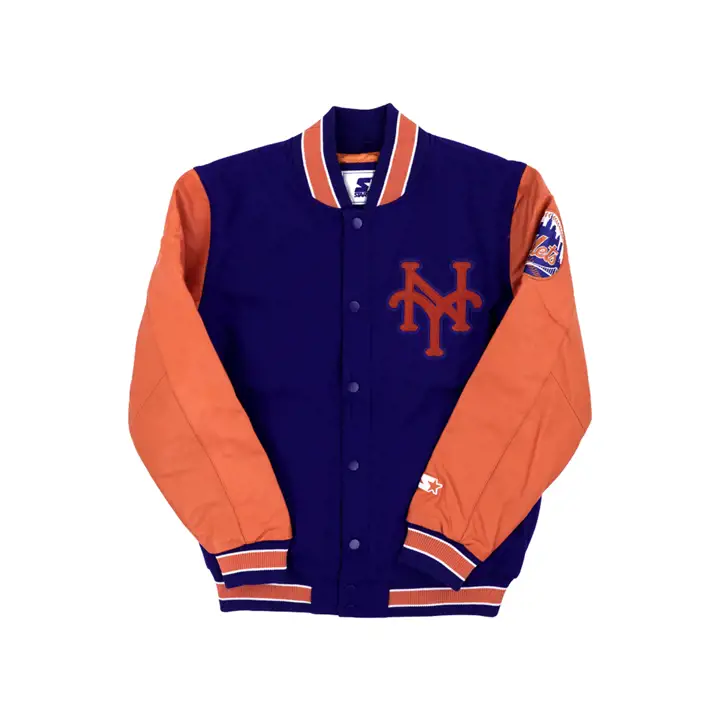 METS MLB Starter 86 Veste universitaire en laine rbl