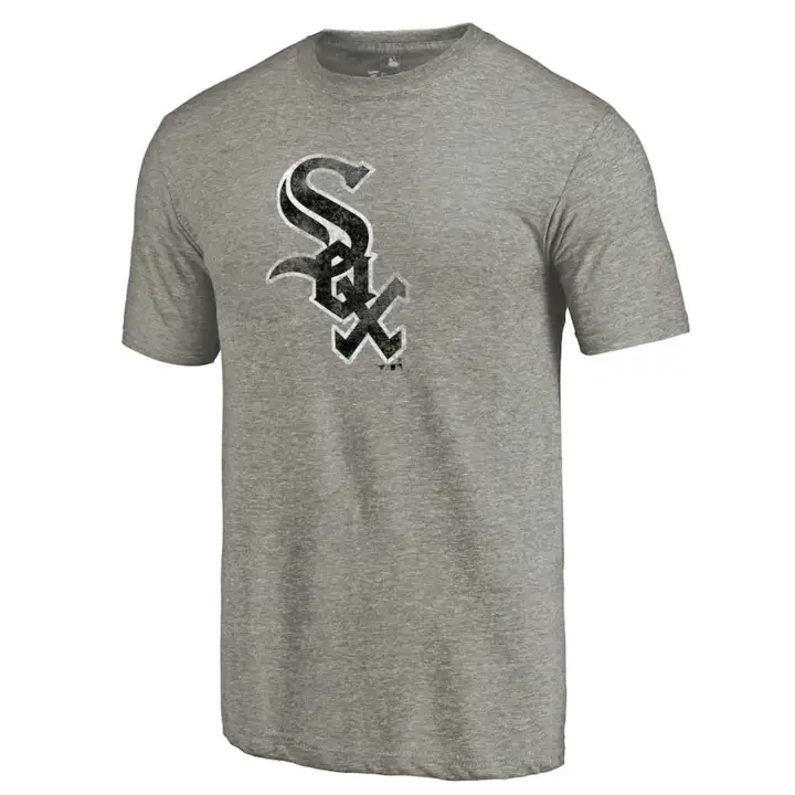 T-shirt Chicaco White Sox MLB Logo Vieilli Triblend gris fonçé