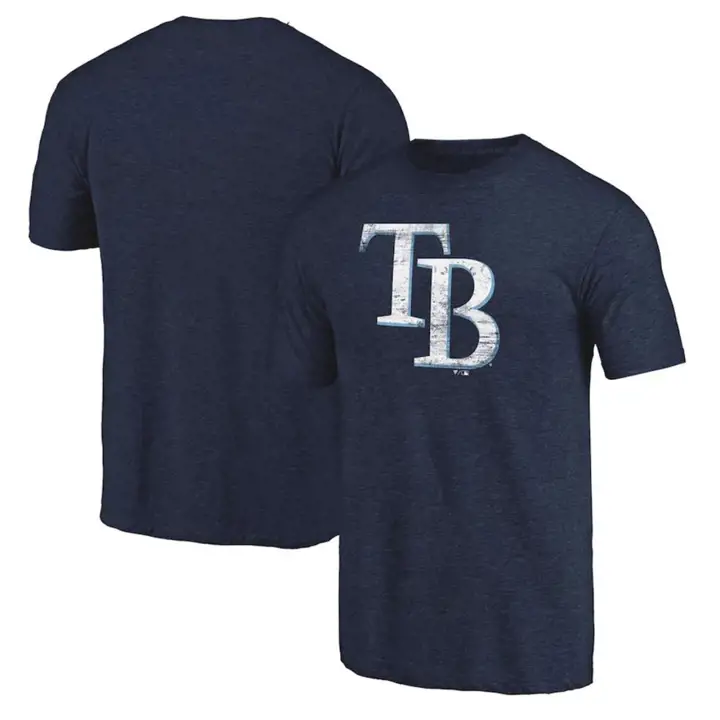 T-shirt Triblend Marine à Logo Vieilli Tampa Bay Rays MLB