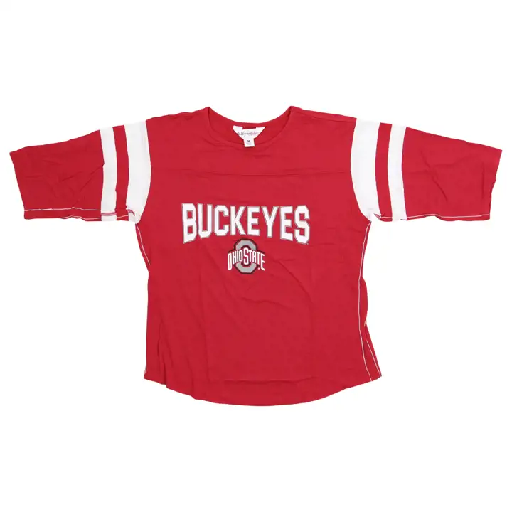T-shirt Abigail Raglan rouge Ohio State NCAA Femme