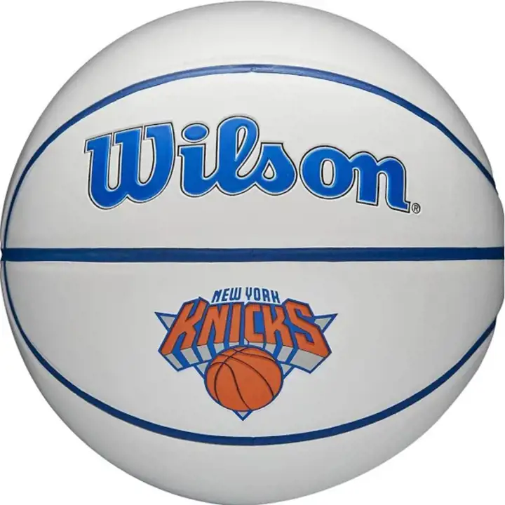 Mini-ballon de basket autographié par l'équipe des New York Knicks