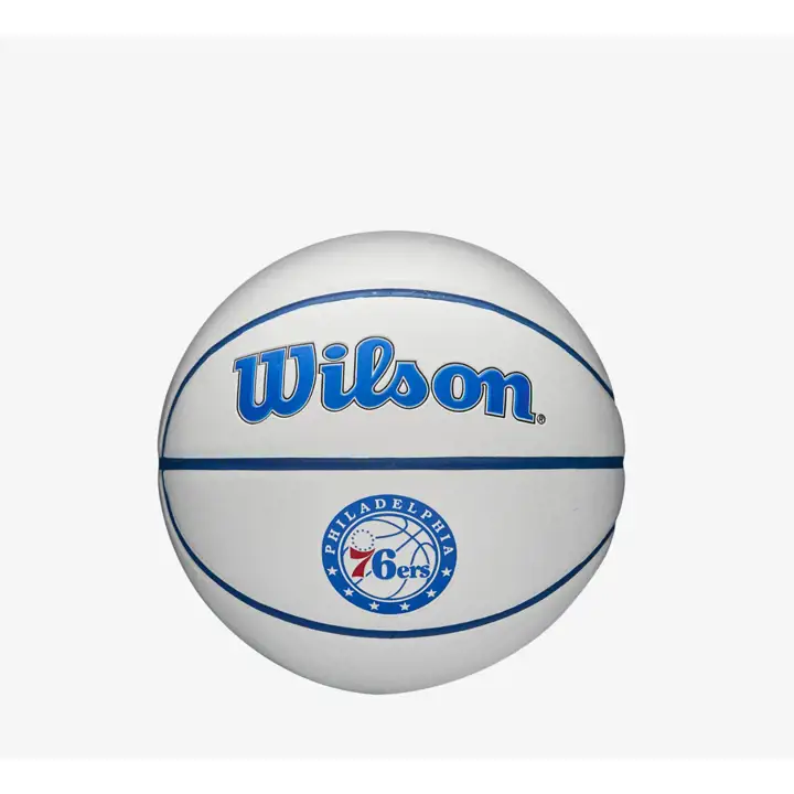 Mini-ballon de basket autographié par l'équipe des Philadelphia 76ers