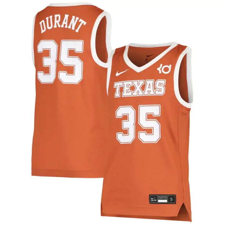 Texas L NCAA Youth Replica Basketball Player Jersey Kevin Du