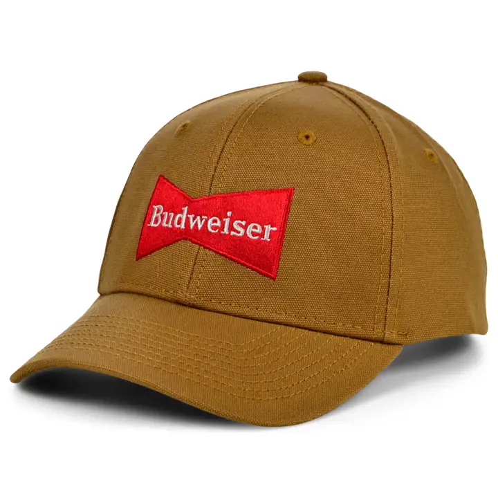 Budweiser Budweiser Chapeau en toile marron/rouge