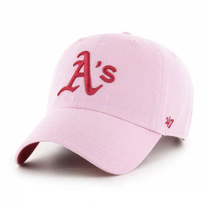 Casquette ajustée MLB des Oakland A's rose terrain '47 Clean Up rose/rouge