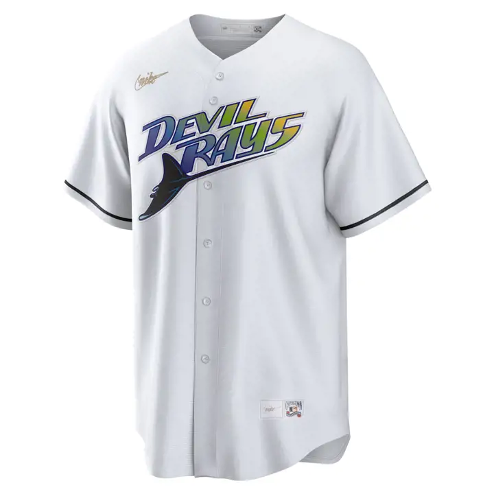 Maillot Réplique vierge Nike Coop MLB Tampa Bay Rays blanc