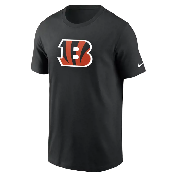 T-shirt essentiel noir avec logo NFL des Cincinnati Bengals