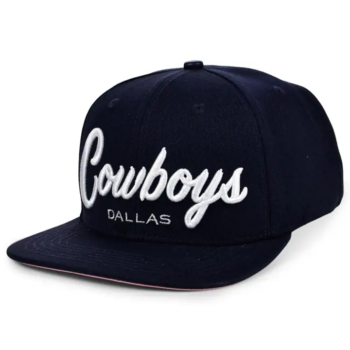 Dallas Cowboys NFL PRO Wordmark Script Snap bleu marine