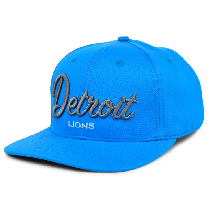 Casquette Detroit Lions NFL PRO Wordmark Script Snap bleue