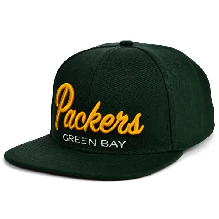 Casquette snapback NFL PRO Wordmark Script Green Bay Packers vert foncé