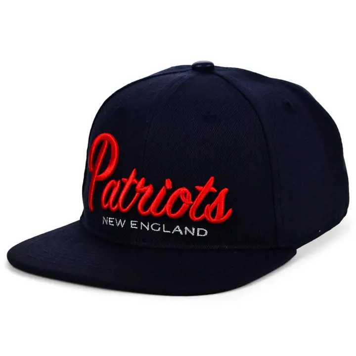 New England Patriots NFL PRO Wordmark Script Snap marine