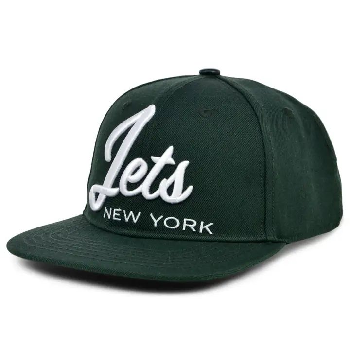 New York Jets NFL PRO Wordmark Script Snap dkgrn
