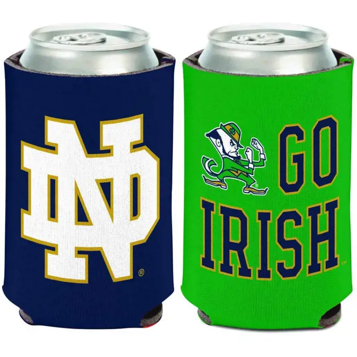 Refroidisseur de canettes Notre Dame Fighting Irish avec Slogan - Go Irish