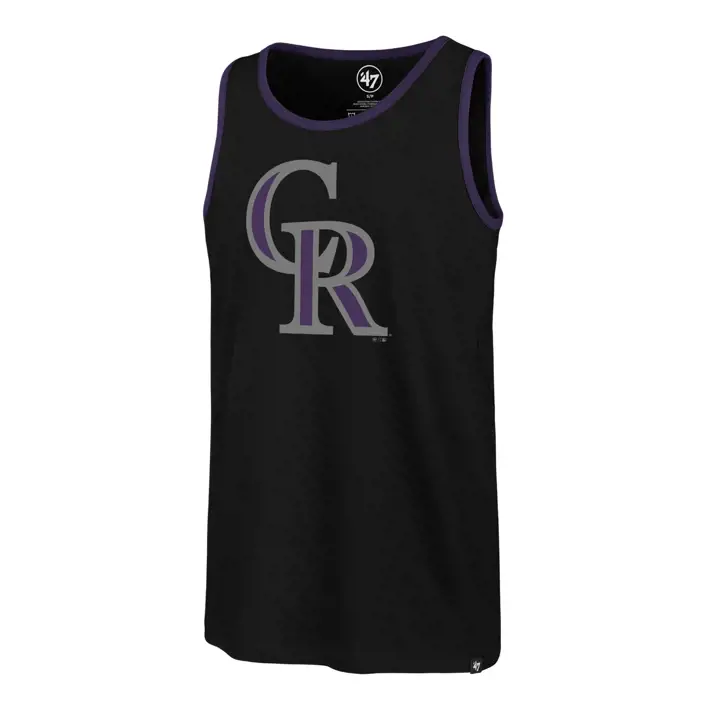 Débardeur à côtes contrastées Colorado Rockies MLB noir
