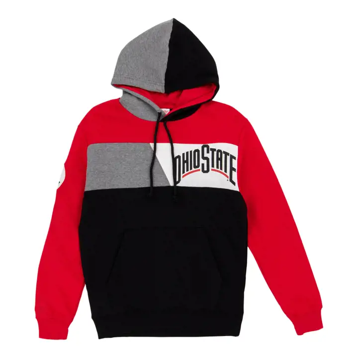 Ohio St B NCAA Sweat à capuche color block 21 noir