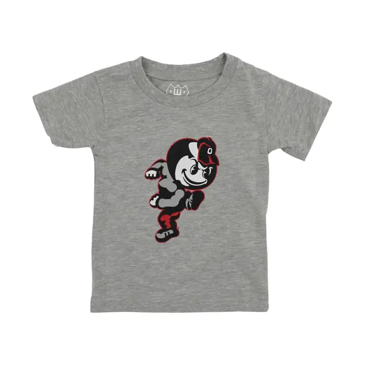 T-shirt Mascotte Enfant NCAA Buckeyes de Ohio State gris