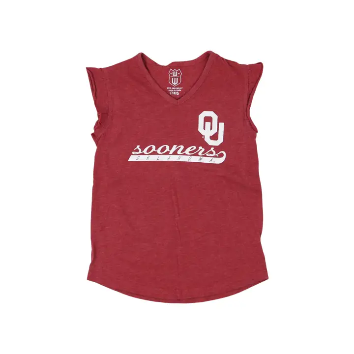 T-shirt à volants Kentucky Wildcats NCAA pour fille, modèle dévoré