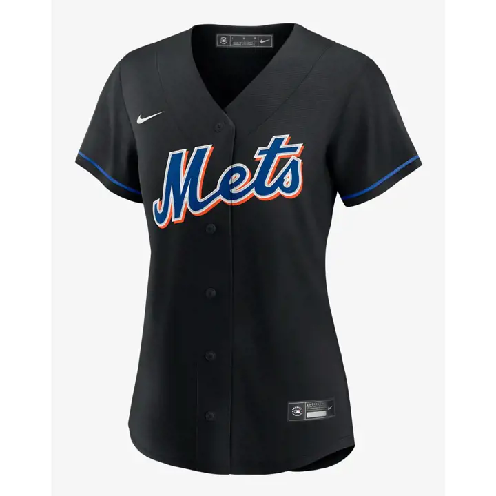 Maillot Replica Officiel Femme MLB METS blk