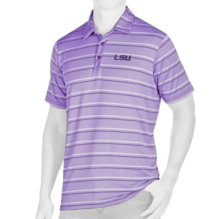 Polo L.S.U. NCAA Sensation pur/charbon