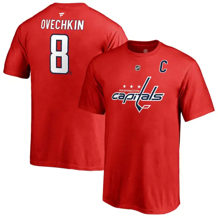 T-shirt Washington Capitals LNH Jeunesse Authentique Stack Nom et Numéro RE