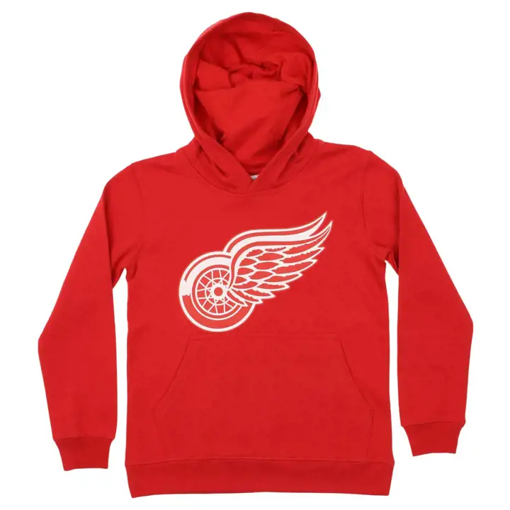 Detroit Redwings NHL Jeunesse Molleton à Capuche Logo Primaire FB ROUGE