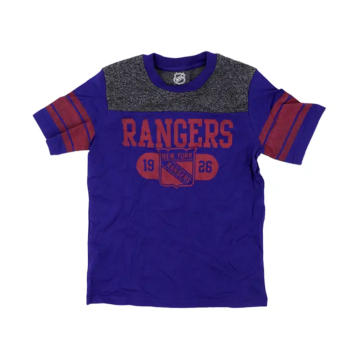 T-shirt Bleu Jeune New York Rangers NHL Collection Intemporelle