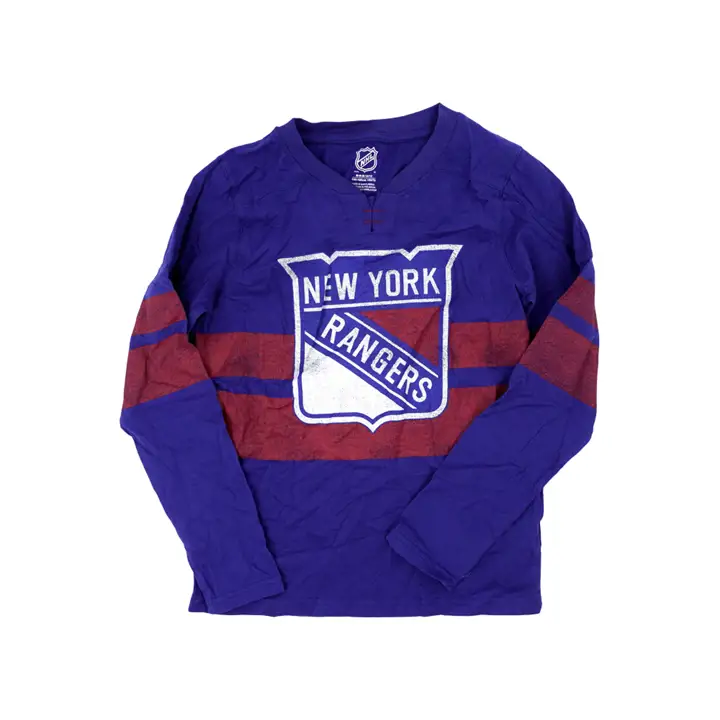 Chandail à col rond classique pour jeune New York Rangers LNH BLEU