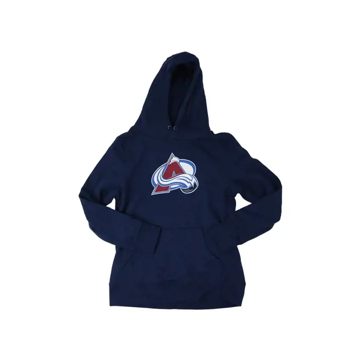 Colorado Avalanche LNH — Chandail à capuchon pour femme à logo principal — Marine