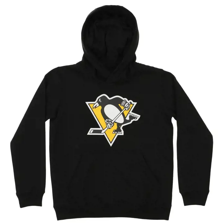 Pittsburgh Penguins LNH – Chandail à capuchon pour femme avec logo principal – Noir