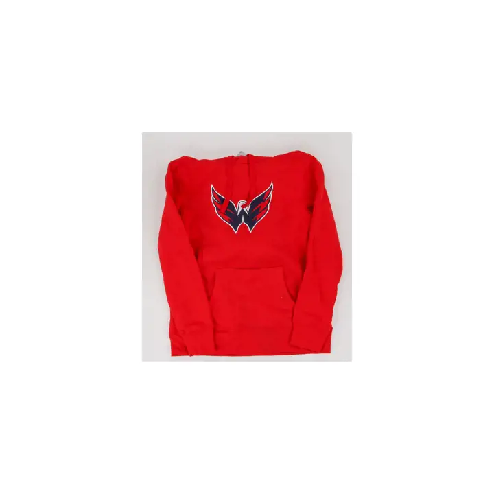 Chandail à capuchon avec logo principal des Capitals de Washington LNH pour femme – ROUGE