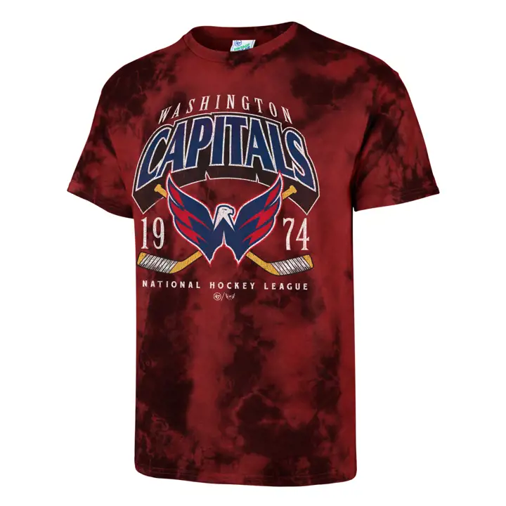 T-shirt cravate et teinture rouge NHL Power Play des Capitals de Washington