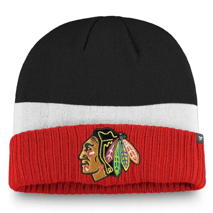 Bonnet à revers tricoté Chicago Blackhawks NHL Breakaway
