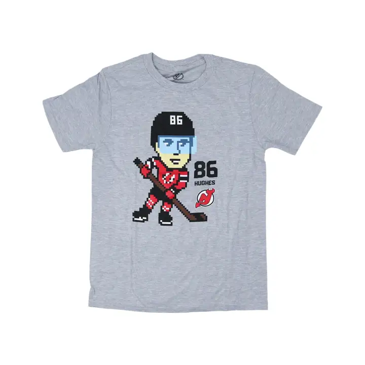 T-shirt jeune joueur des Devils du New Jersey LNH Pixel GRY