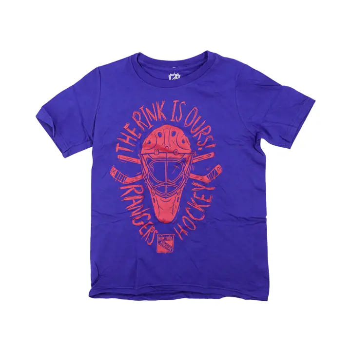 T-shirt enfant punk patinage LNH New York Rangers BLEU MARINE