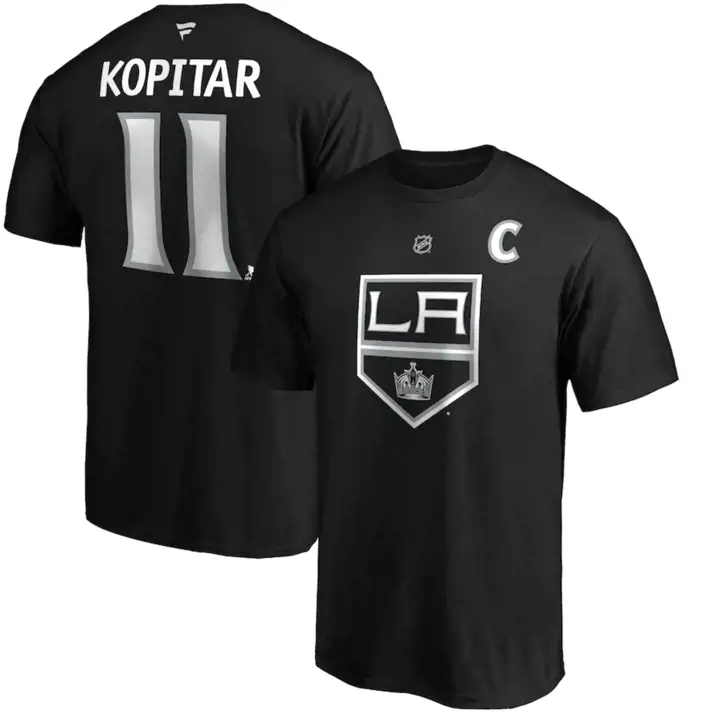 T-Shirt LA KINGS NHL Authentique Stack N&N Anze Kopitar NOIR
